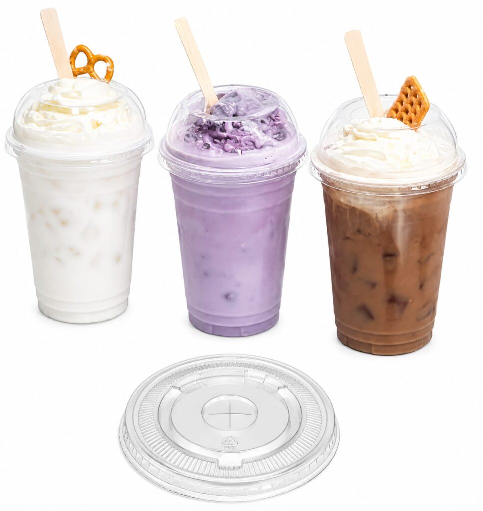 Colorful PP & PET Plastic Lids for Disposable Cups and Food Containers