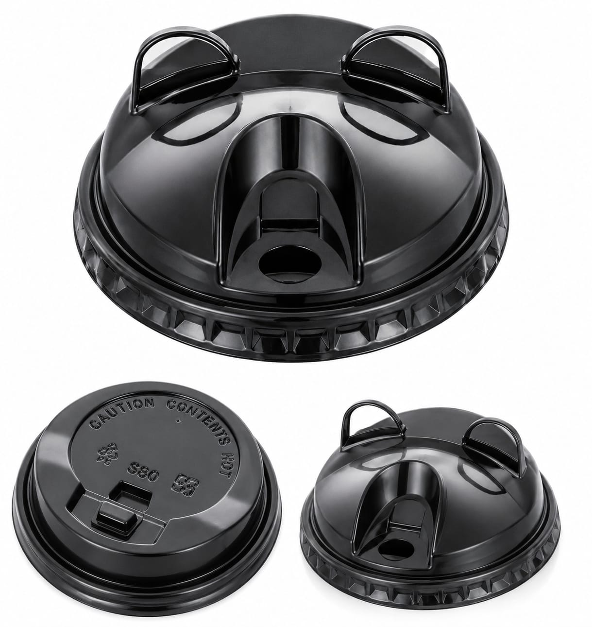Colorful PP & PET Plastic Lids for Disposable Cups and Food Containers