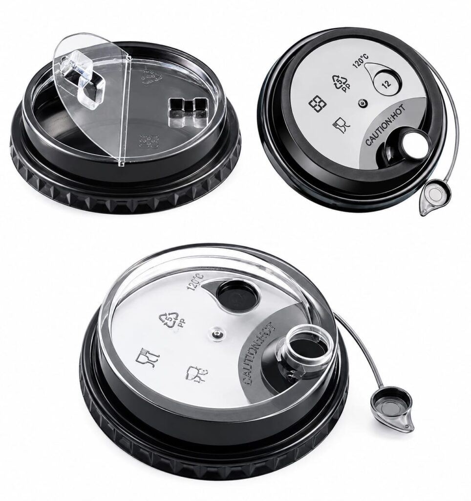 Colorful PP & PET Plastic Lids for Disposable Cups and Food Containers