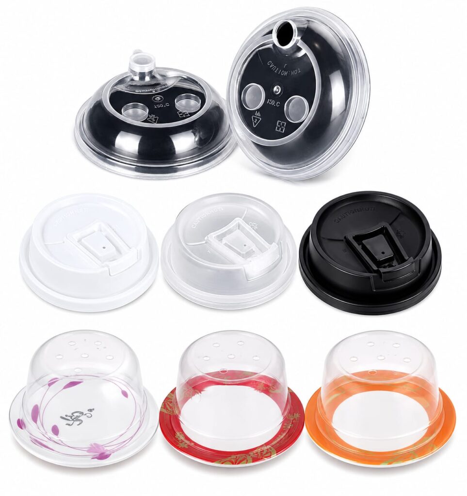Colorful PP & PET Plastic Lids for Disposable Cups and Food Containers