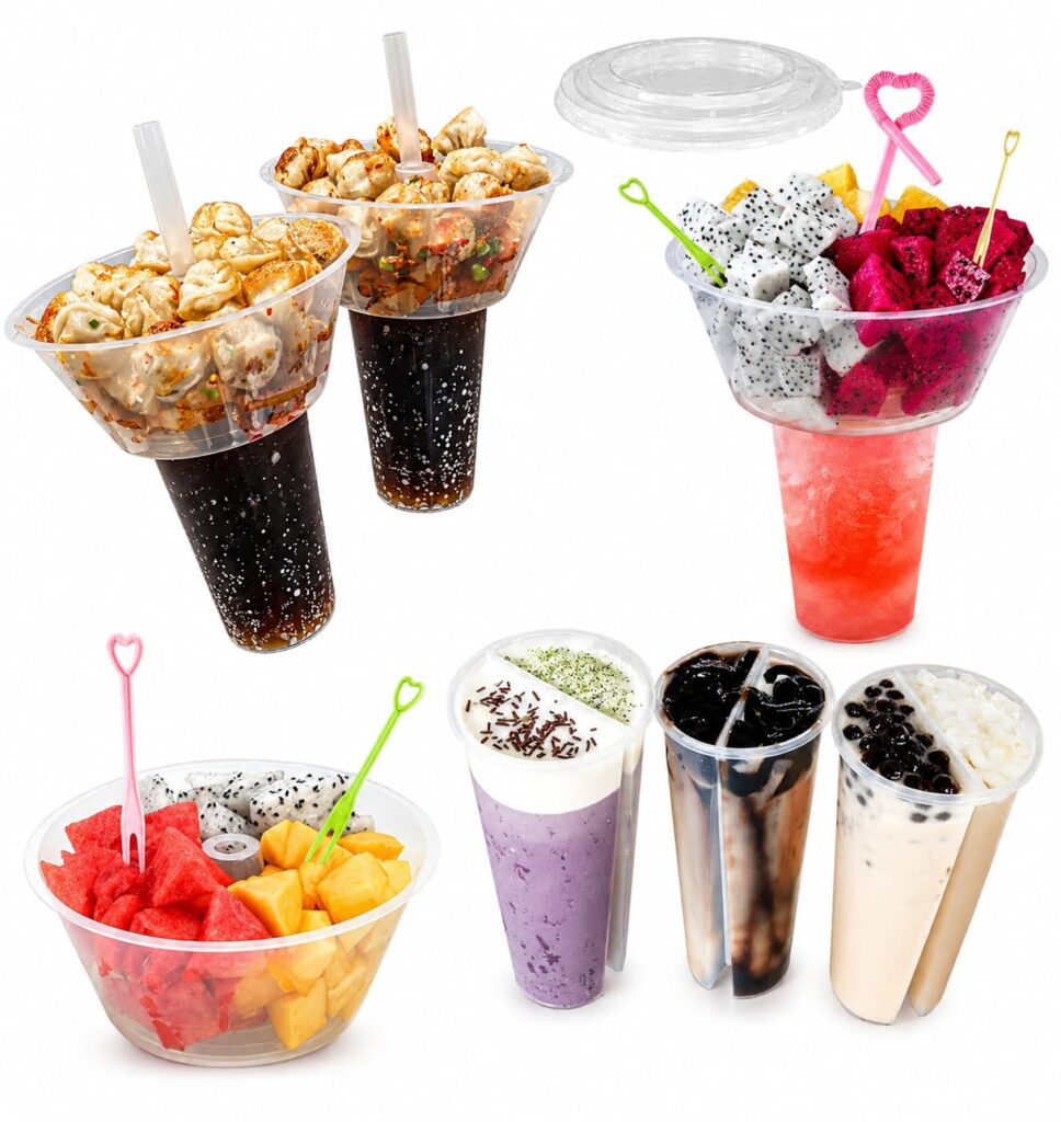 Clear Plastic Injection Cups for Restaurants, Cafes and Food Service