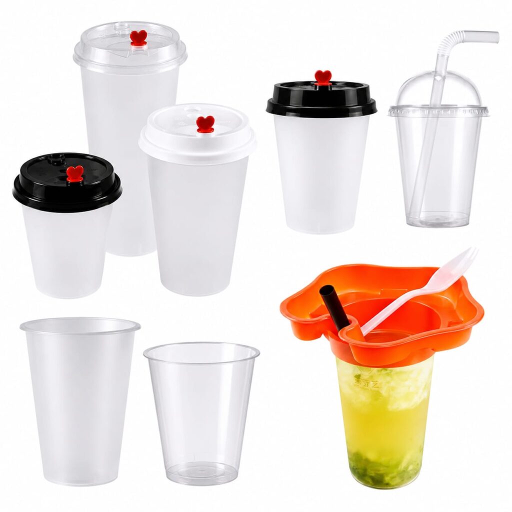 Clear Plastic Injection Cups for Restaurants, Cafes and Food Service
