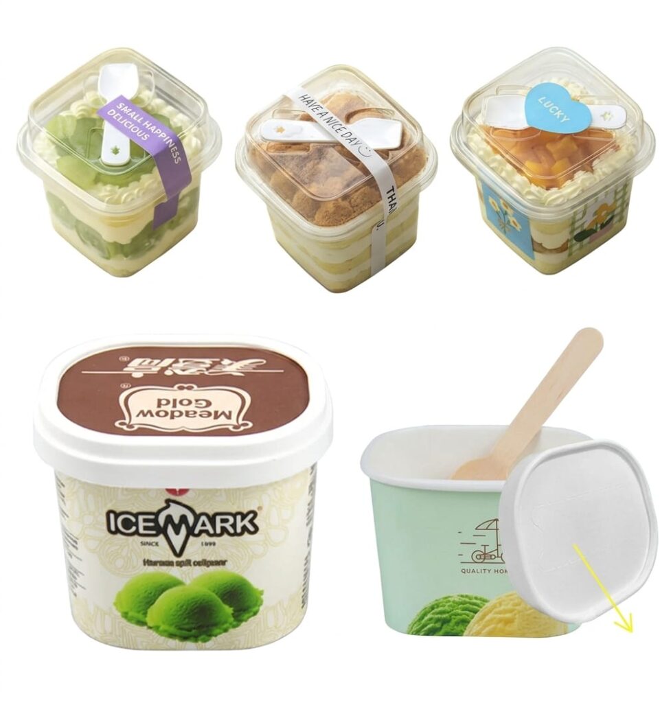 Clear Ice Cream and Dessert Cups for Parfaits, Sundaes and Takeout