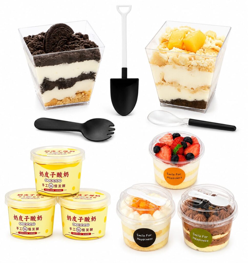 Clear Ice Cream and Dessert Cups for Parfaits, Sundaes and Takeout