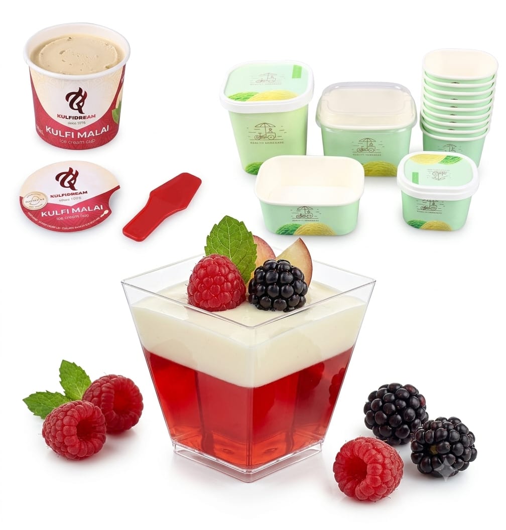 Clear Ice Cream and Dessert Cups for Parfaits, Sundaes and Takeout