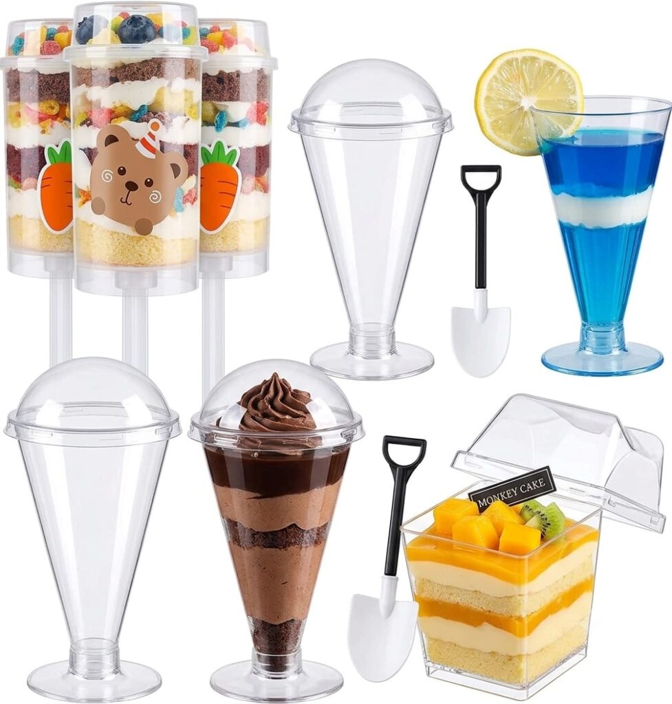 Clear Ice Cream and Dessert Cups for Parfaits, Sundaes and Takeout