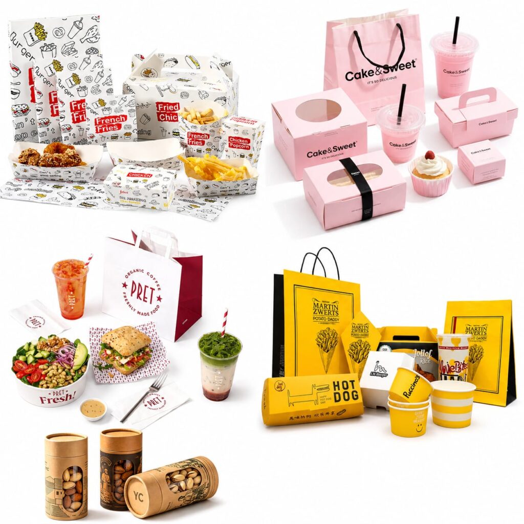 Custom Food Packaging Boxes, Cake Boxes, Pastry Boxes, Donut Boxes & Takeaway Bags