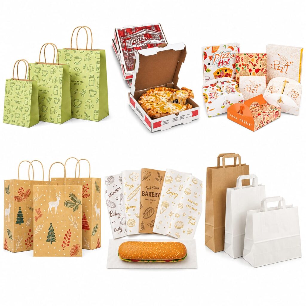 Custom Food Packaging Boxes, Cake Boxes, Pastry Boxes, Donut Boxes & Takeaway Bags