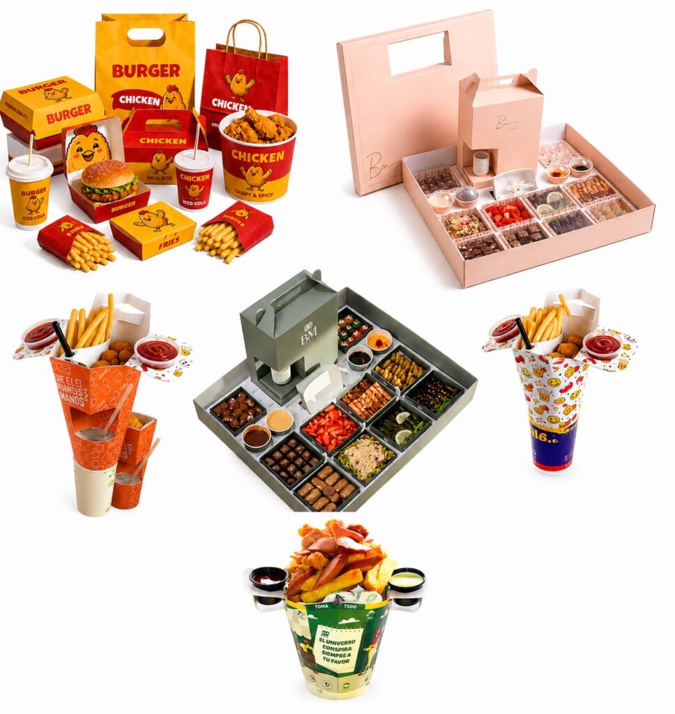 Custom Food Packaging Boxes, Cake Boxes, Pastry Boxes, Donut Boxes & Takeaway Bags