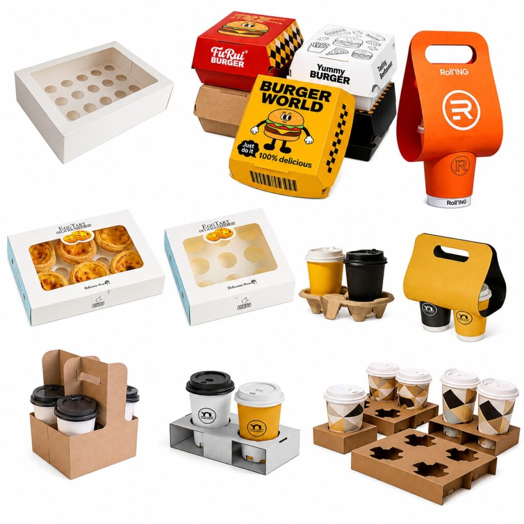 Custom Food Packaging Boxes, Cake Boxes, Pastry Boxes, Donut Boxes & Takeaway Bags