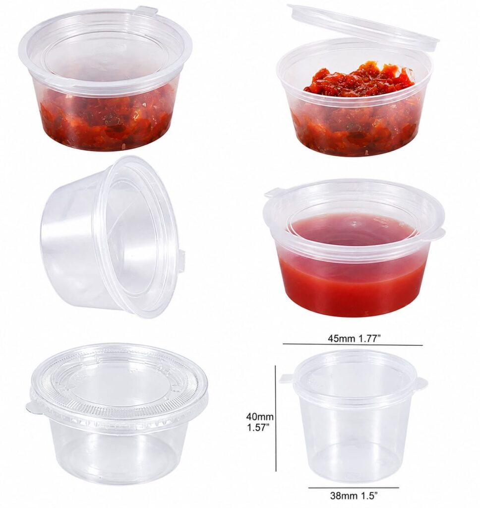 Custom Sauce Cups, Dip Cups, Condiment Containers & Sauce Boxes