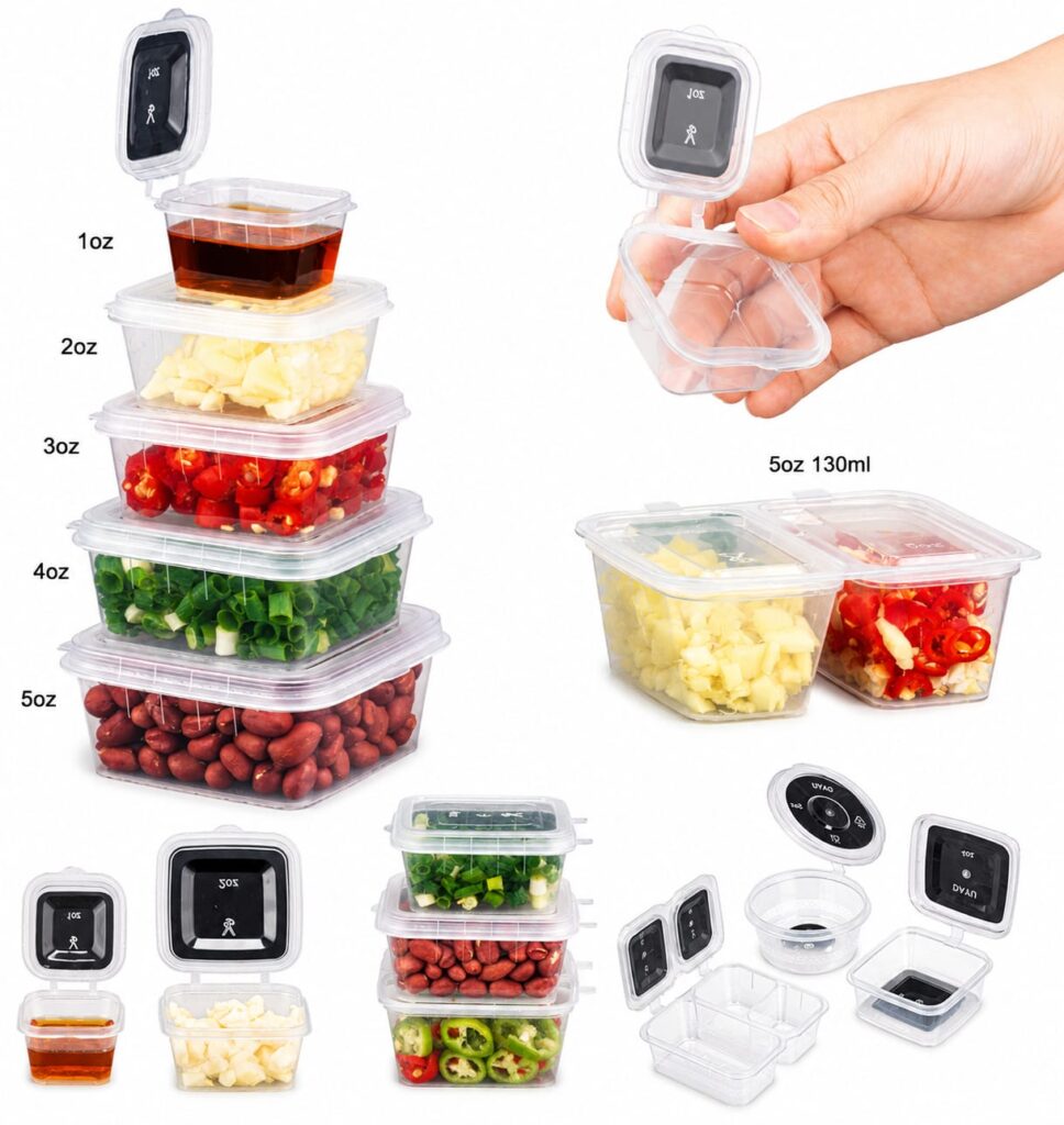 Custom Sauce Cups, Dip Cups, Condiment Containers & Sauce Boxes