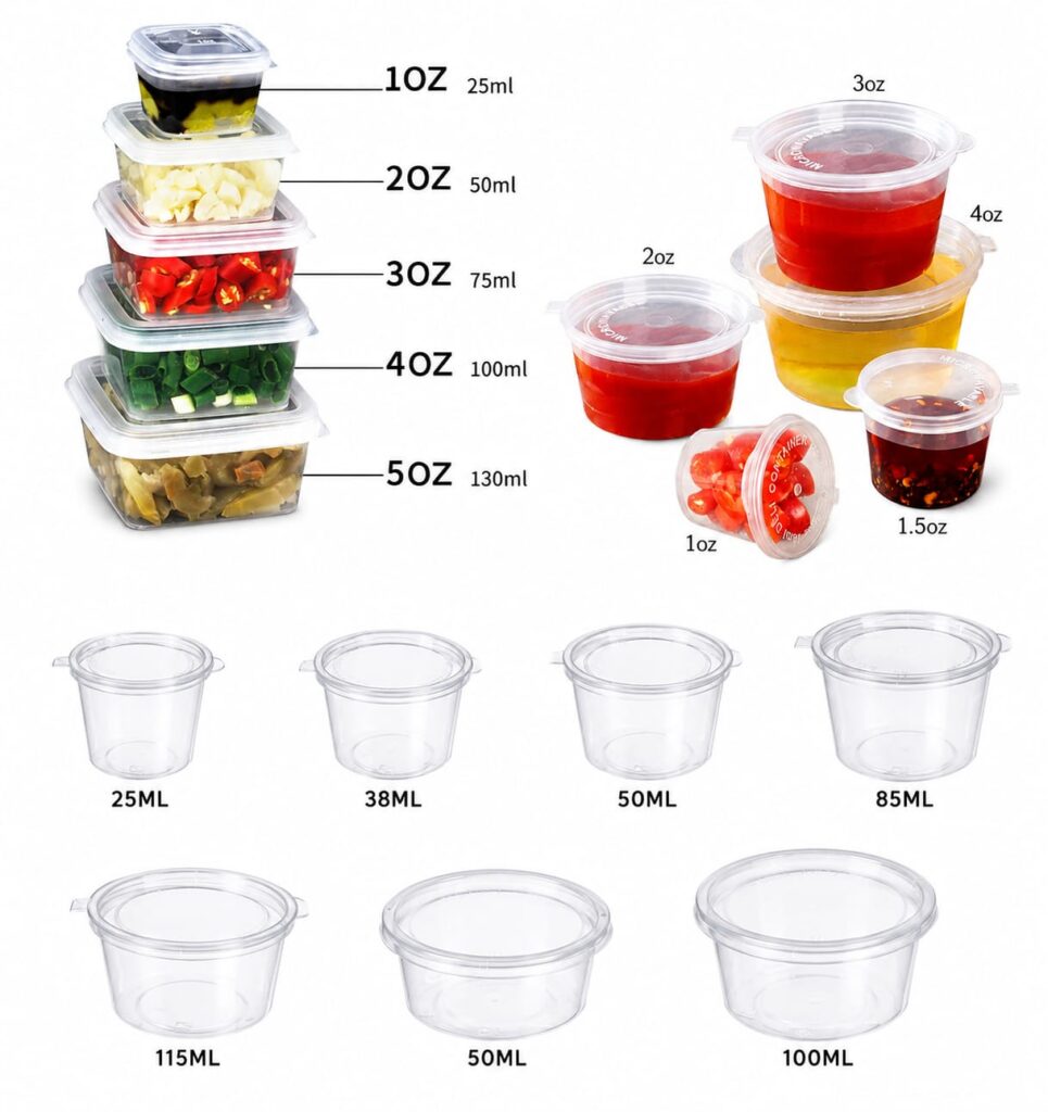 Custom Sauce Cups, Dip Cups, Condiment Containers & Sauce Boxes