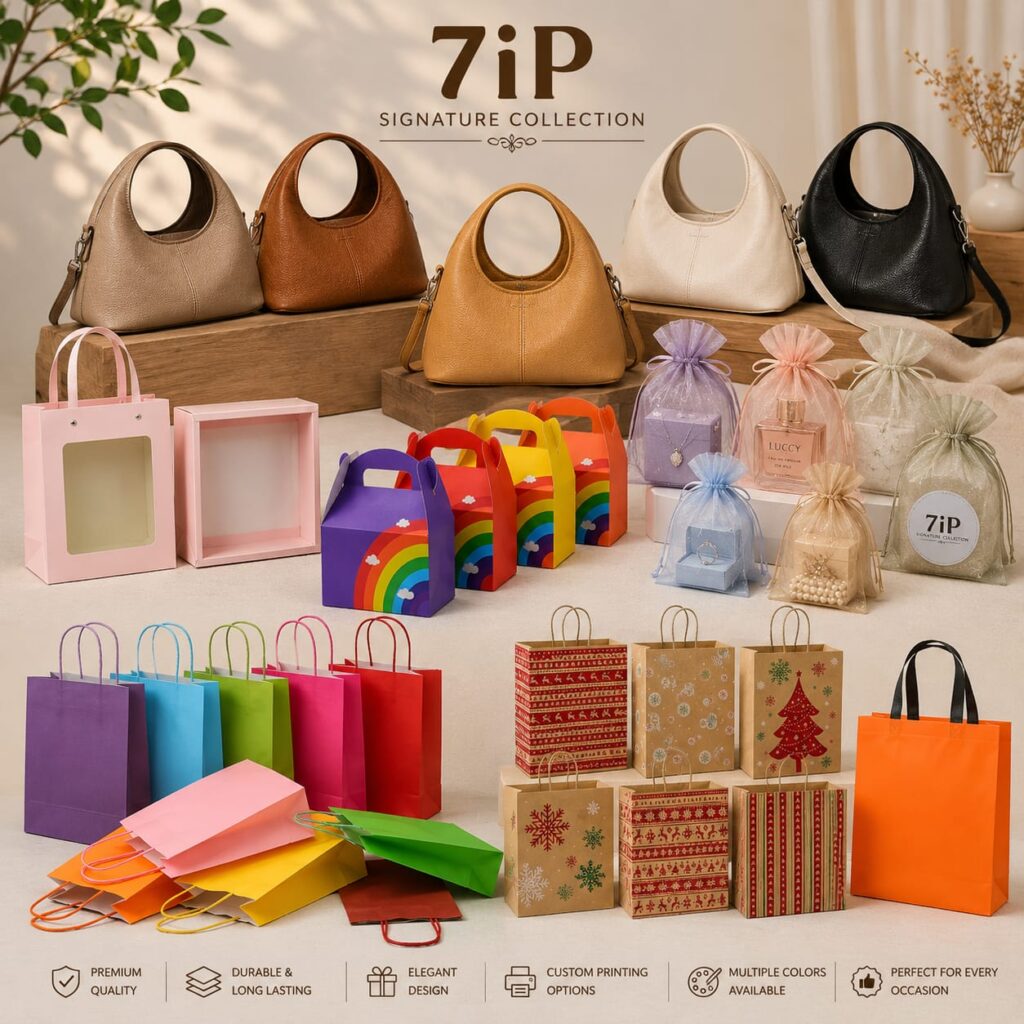 7IP Signature Collection Custom Jewelry Boxes, Cotton Bags, Tote Bags, Food Packaging & Leather Bags