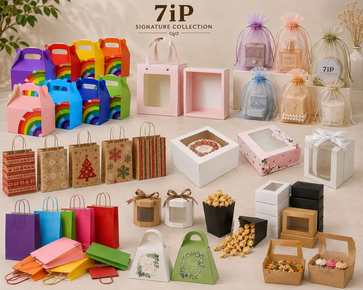 7IP Signature Collection Custom Jewelry Boxes, Cotton Bags, Tote Bags, Food Packaging & Leather Bags