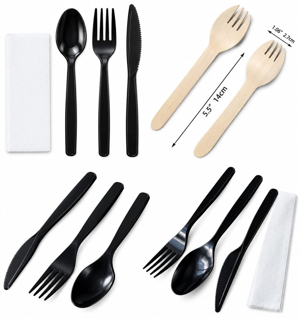 Disposable Cutlery Spoons Forks and Knives for Restaurants and Food Service