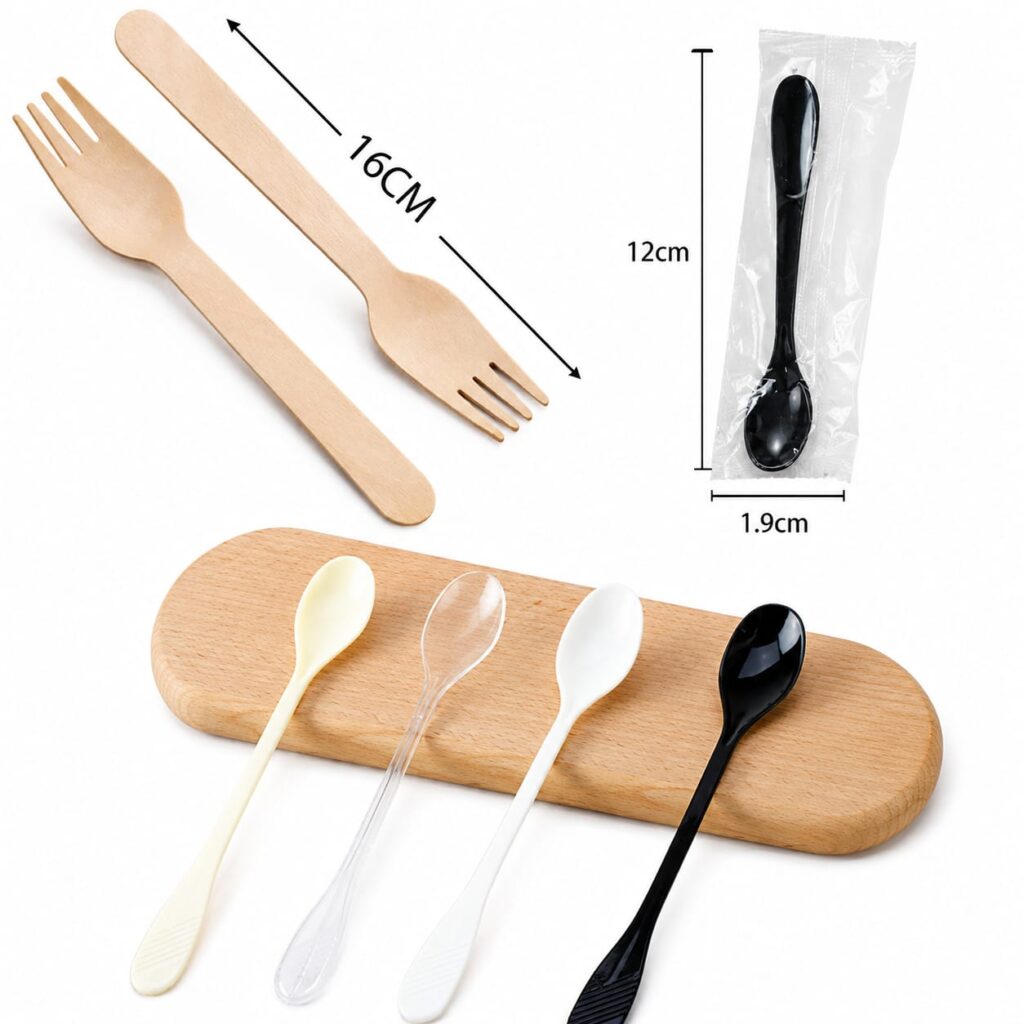 Disposable Cutlery Spoons Forks and Knives for Restaurants and Food Service