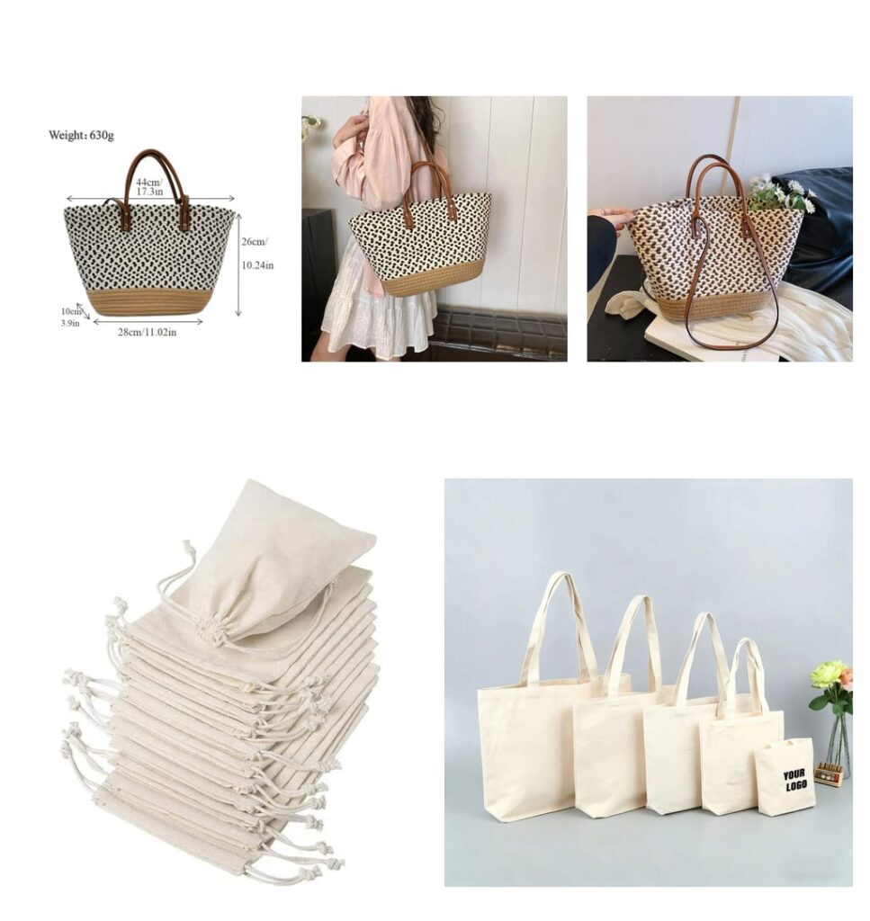Bulk Wholesale Custom Cotton Tote Bags and Quilted Bags for Businesses