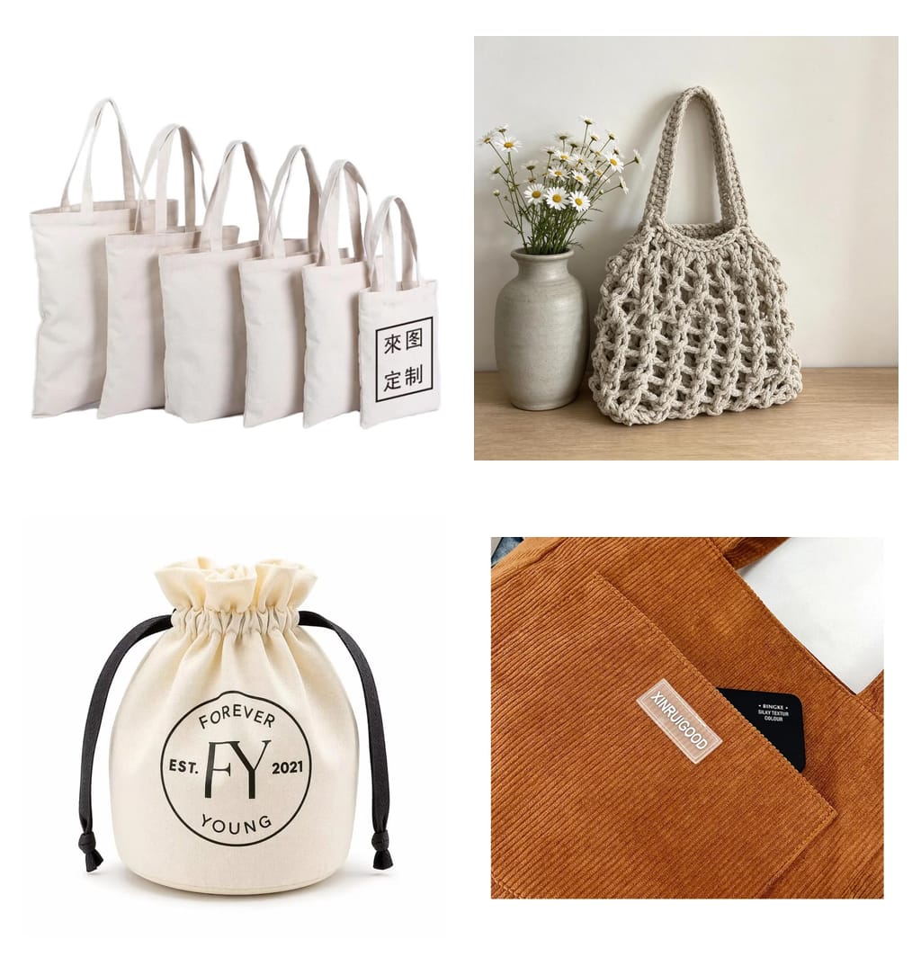 Bulk Wholesale Custom Cotton Tote Bags and Quilted Bags for Businesses