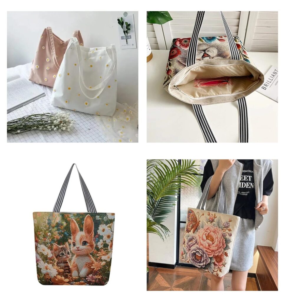Bulk Wholesale Custom Cotton Tote Bags and Quilted Bags for Businesses