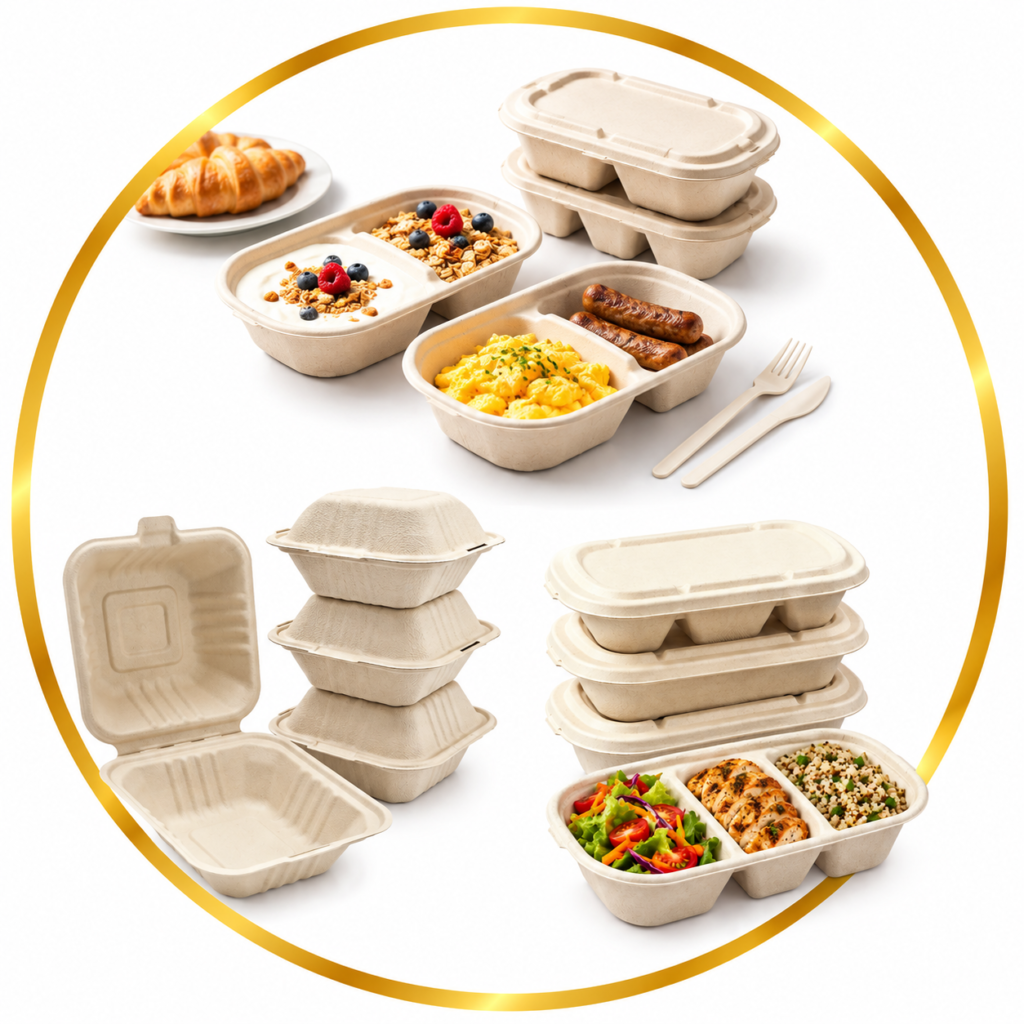 Wholesale bagasse plates for restaurants and cafes in the USA