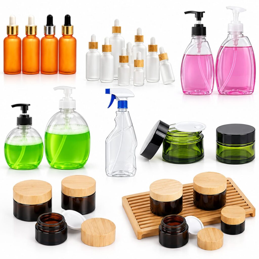 Luxury Cosmetic Packaging Bottles, Jars, Pouches & Perfume Containers for USA Beauty Brands