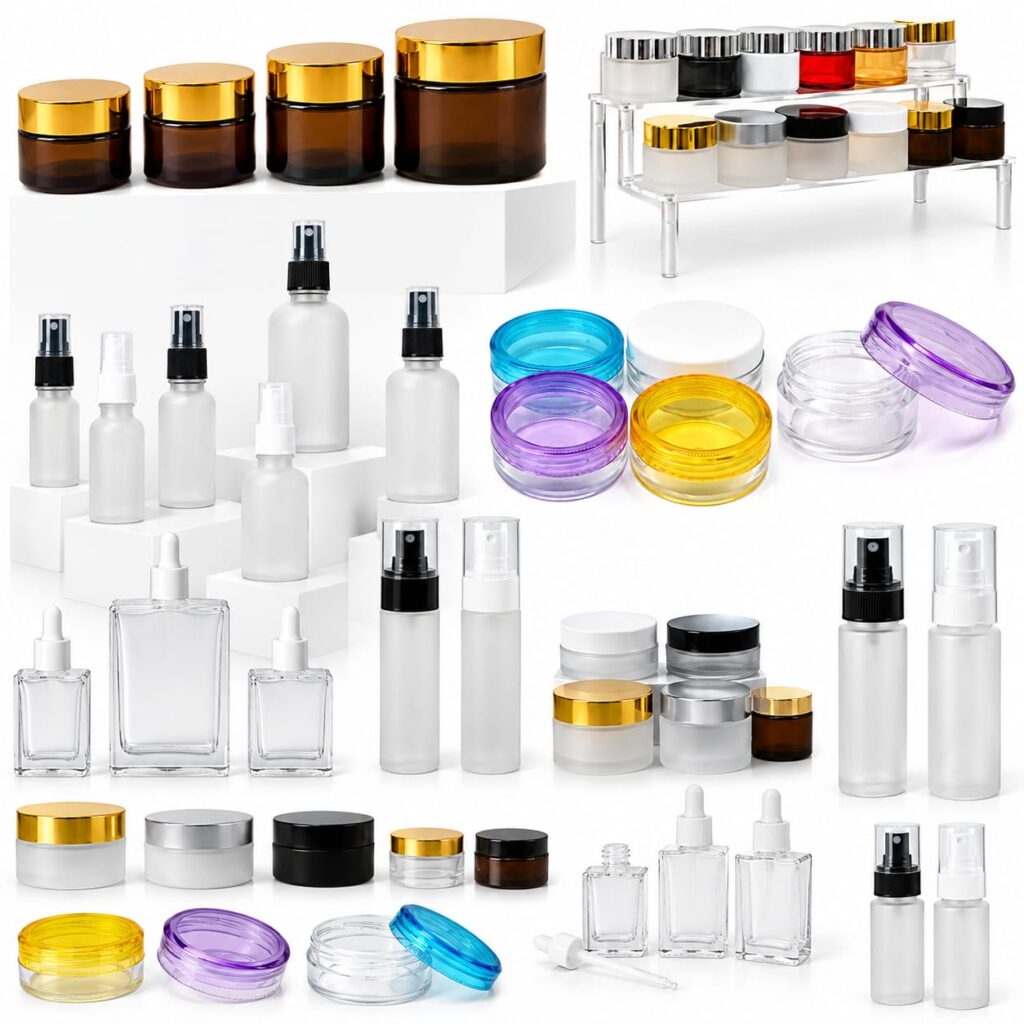 Luxury Cosmetic Packaging Bottles, Jars, Pouches & Perfume Containers for USA Beauty Brands