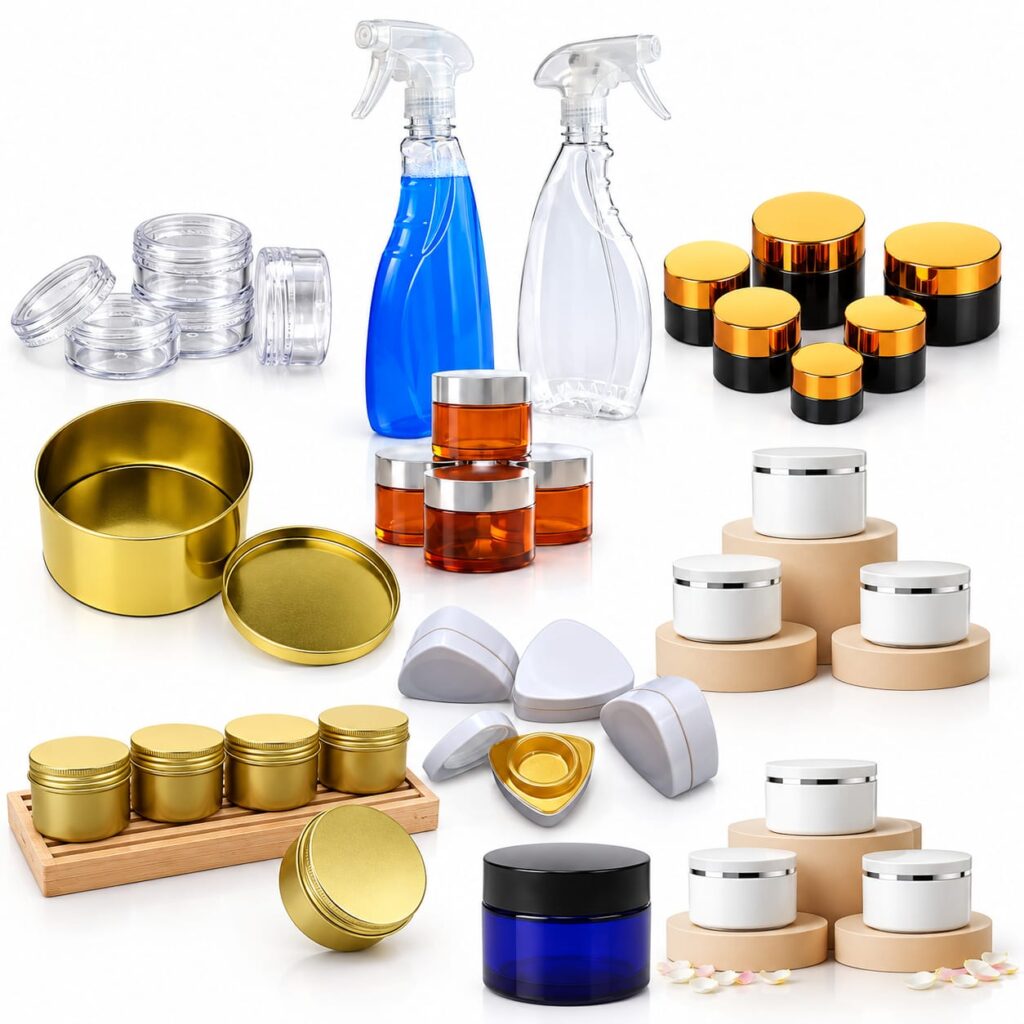 Luxury Cosmetic Packaging Bottles, Jars, Pouches & Perfume Containers for USA Beauty Brands