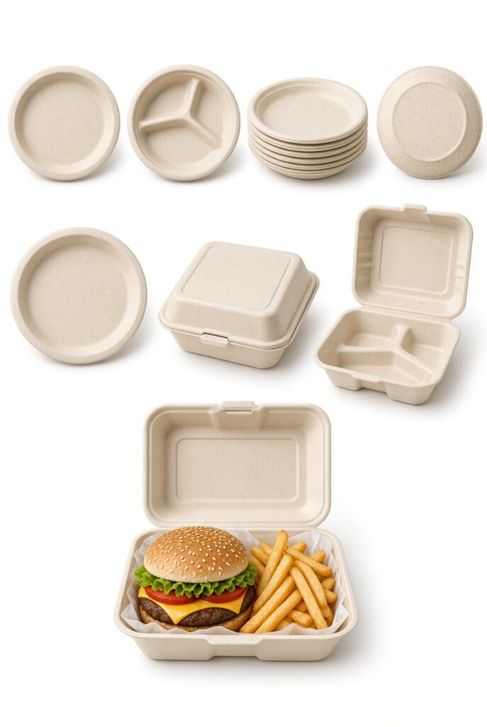 Wholesale bagasse plates for restaurants and cafes in the USA