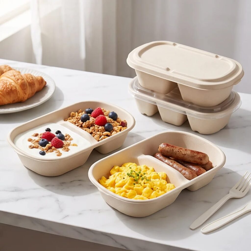 Wholesale bagasse plates for restaurants and cafes in the USA