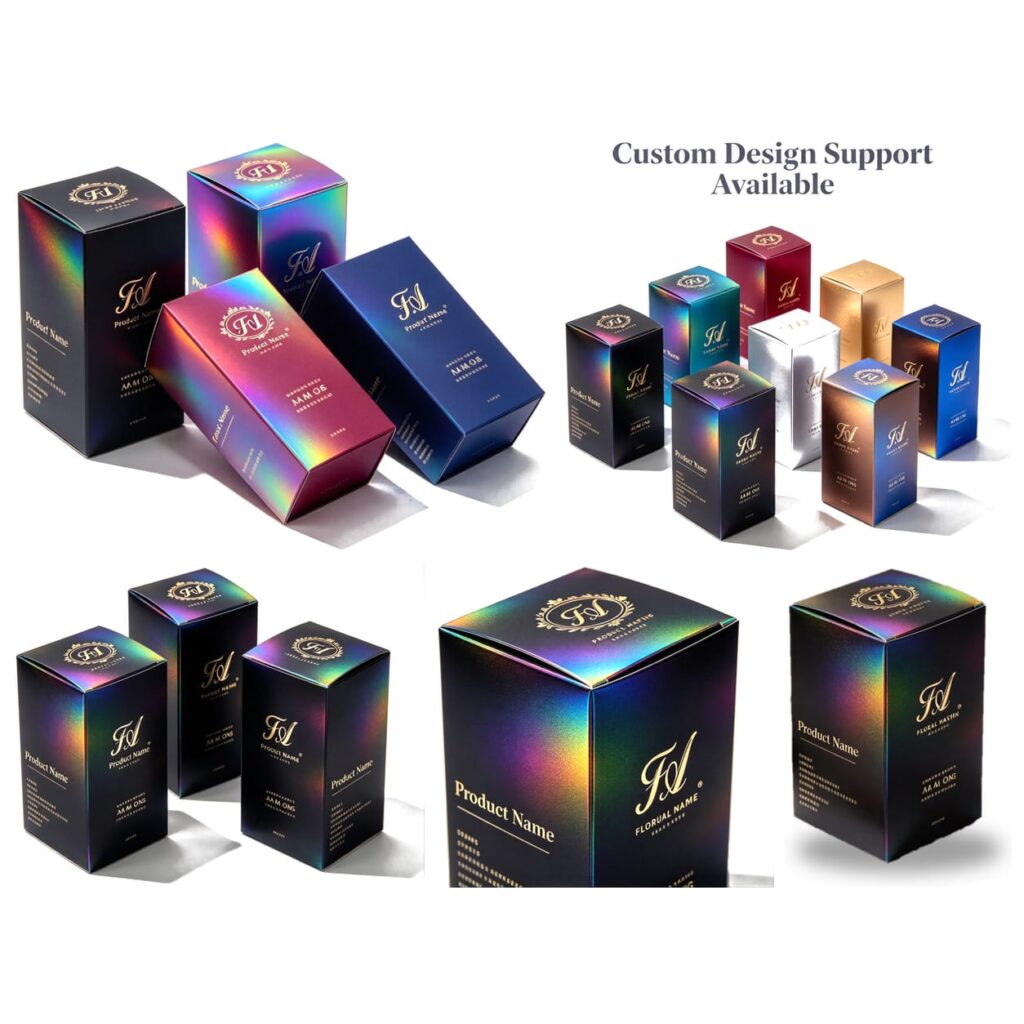Gold foil printed perfume spray box packaging USA